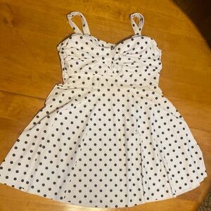 BloomChic Black and White Polka Dot One Piece Swim